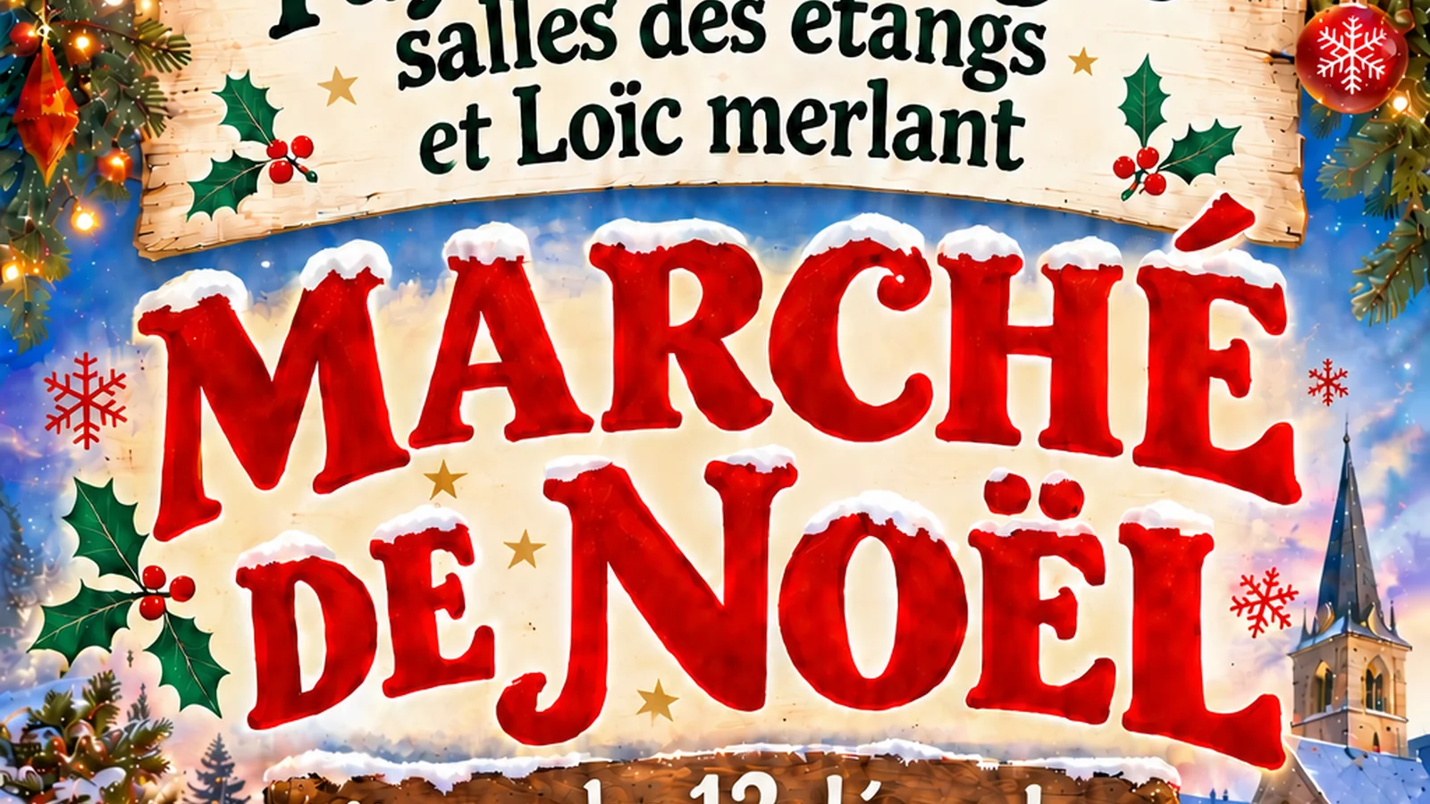 Affiche de Marché de Noël Fay-de-Bretagne