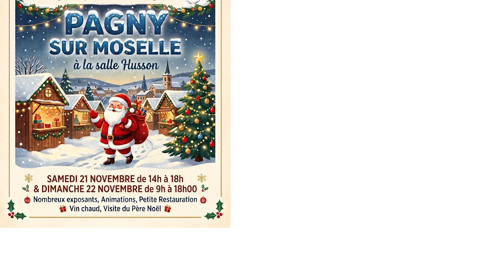 Affiche de Marché du Père Noël