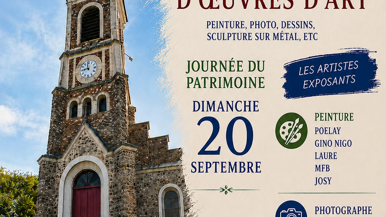 Affiche de Exposition œuvres d’art